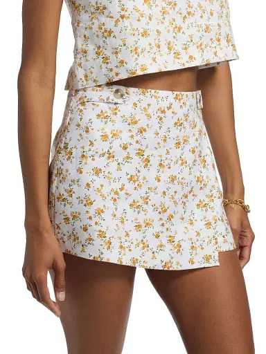 Reformation Women's Clover Floral Linen Skort - Adagio - Size 12 | Thumbnail 4 Reformation Women's Clover Floral Linen Skort - Adagio - Size 12 | Thumbnail 4
