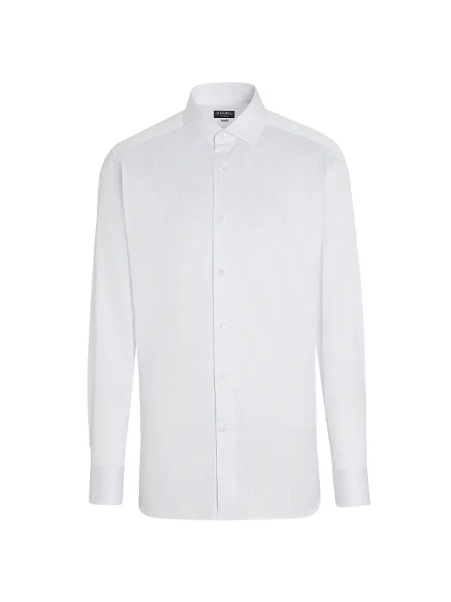 Men's Striped Cotton Shirt - White Blue Men's Striped Cotton Shirt - White Blue