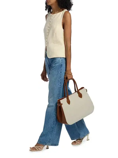 Reformation Women's Addison Linen Vest Top - Sugar | Thumbnail 2