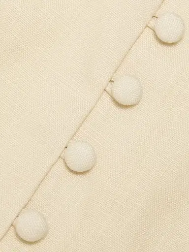 Reformation Women's Addison Linen Vest Top - Sugar | Thumbnail 7