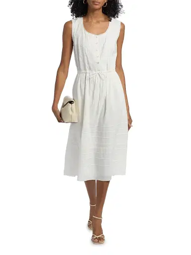Reformation Women's Lonnie Sleeveless Midi-Dress - Cream - Size 8 | Thumbnail 2 Reformation Women's Lonnie Sleeveless Midi-Dress - Cream - Size 8 | Thumbnail 2