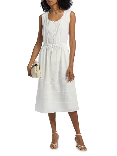 Reformation Women's Lonnie Sleeveless Midi-Dress - Cream - Size 8 | Thumbnail 3 Reformation Women's Lonnie Sleeveless Midi-Dress - Cream - Size 8 | Thumbnail 3