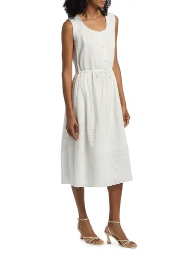 Reformation Women's Lonnie Sleeveless Midi-Dress - Cream - Size 8 | Thumbnail 4 Reformation Women's Lonnie Sleeveless Midi-Dress - Cream - Size 8 | Thumbnail 4