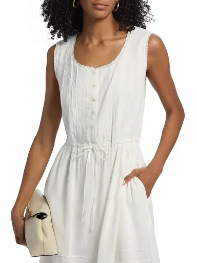 Reformation Women's Lonnie Sleeveless Midi-Dress - Cream - Size 8 | Thumbnail 6 Reformation Women's Lonnie Sleeveless Midi-Dress - Cream - Size 8 | Thumbnail 6
