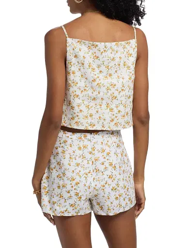 Reformation Women's Kerri Linen Crop Top - Adagio - Size XL | Thumbnail 5
