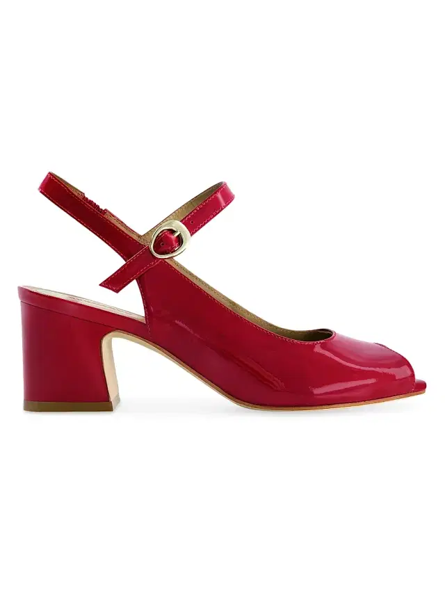Women's Bailen Mary Jane Peep Toe Heels - Dark Red