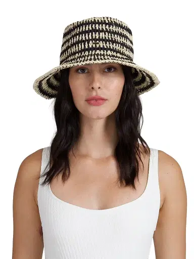 Eugenia Kim Women's Jonah Striped Crochet Bucket Hat - Natural Black | Thumbnail 2 Eugenia Kim Women's Jonah Striped Crochet Bucket Hat - Natural Black | Thumbnail 2