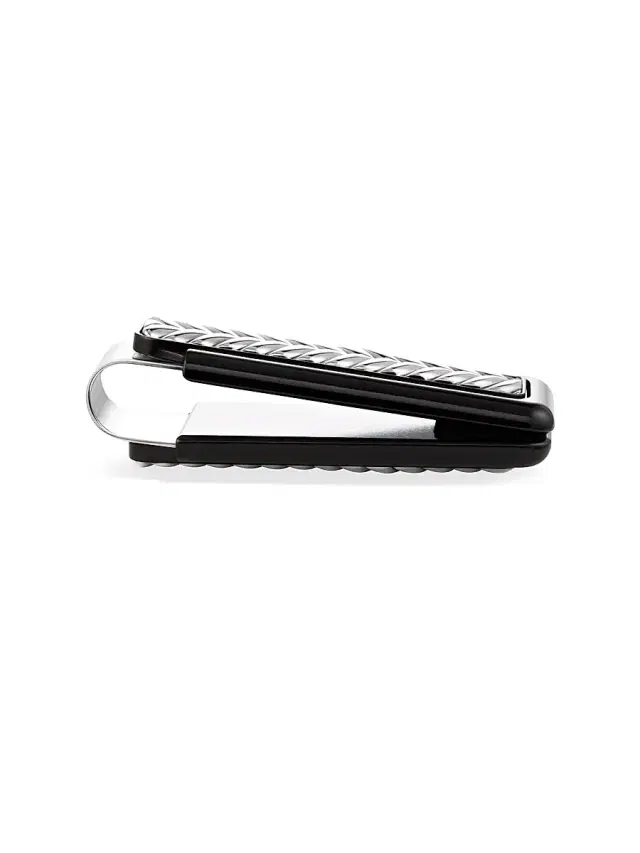 Men's Chevron Money Clip in Sterling Silver - Silver