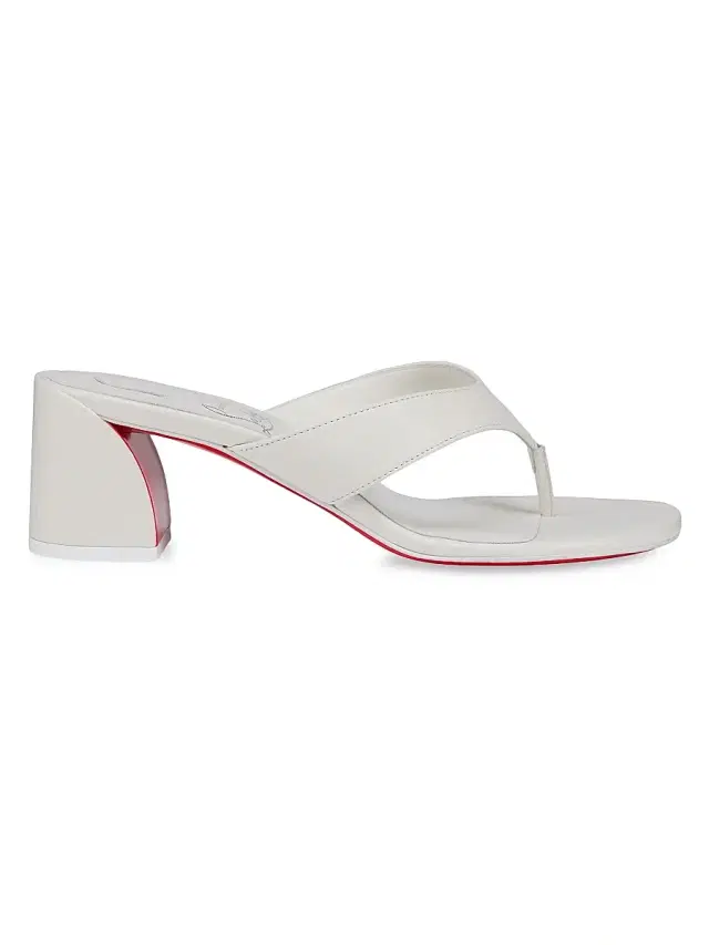 Women's Janetonga 55MM Leather Sandals - Bianco