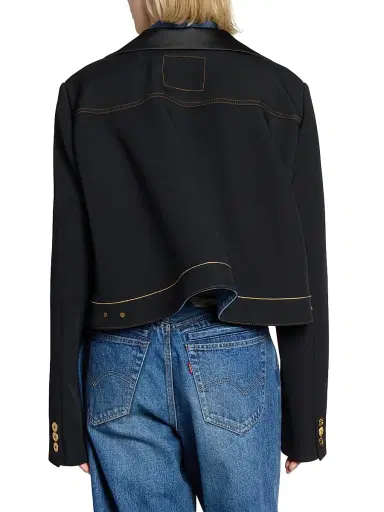 Sacai Women's Levi's x Matelasse Twill Combo Jacket | Thumbnail 5 Sacai Women's Levi's x Matelasse Twill Combo Jacket | Thumbnail 5