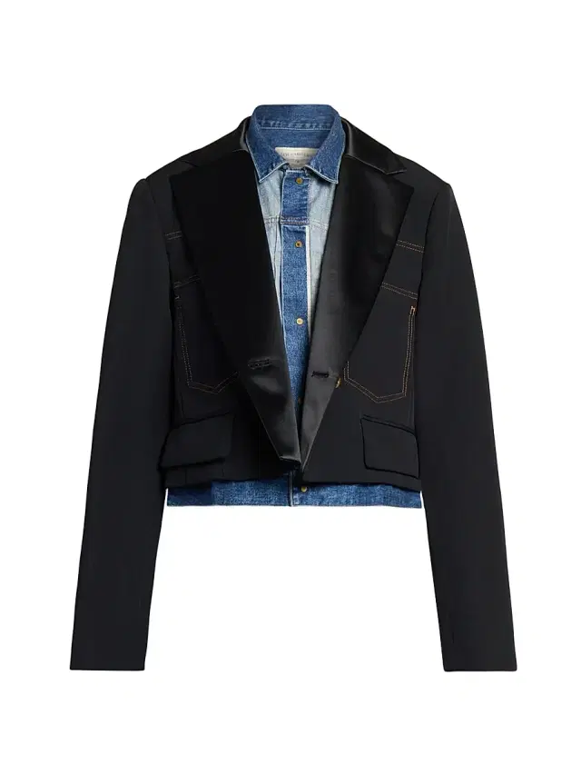sacai Women's Levi's x Sacai Matelasse Twill Combo Jacket - Black