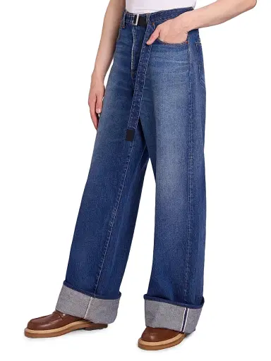 Sacai Men's Levi's x Rolled Wide-Leg Jeans | Thumbnail 4 Sacai Men's Levi's x Rolled Wide-Leg Jeans | Thumbnail 4