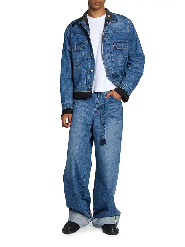Men's Levi's x  Matelasse Twill Reversible Denim Jacket - Blue Black