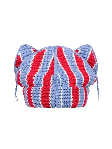 Charles Jeffrey Loverboy Men's Chunky Ears Beanie - Red Blue | Thumbnail 2