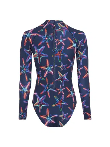 Vilebrequin Women's Disco Stars Mock Turtleneck One-Piece Rashguard | Thumbnail 3 Vilebrequin Women's Disco Stars Mock Turtleneck One-Piece Rashguard | Thumbnail 3