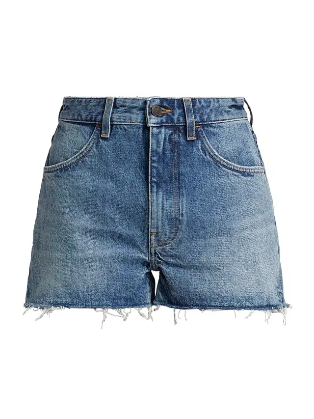BLK DNM Women's Raw-Edge Jean Shorts - Vintage Blue