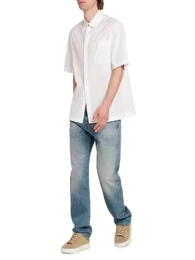 Versace Men's Medusa Cotton Button-Front Shirt - Optical White | Thumbnail 2 Versace Men's Medusa Cotton Button-Front Shirt - Optical White | Thumbnail 2