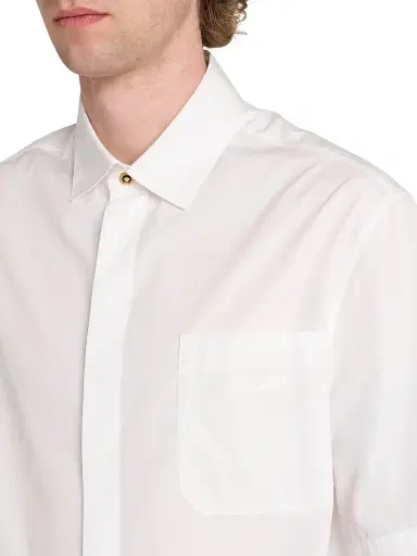 Versace Men's Medusa Cotton Button-Front Shirt - Optical White | Thumbnail 6 Versace Men's Medusa Cotton Button-Front Shirt - Optical White | Thumbnail 6