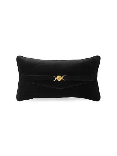 Versace Velvet Medusa Head Rectangular Cushion | Thumbnail 1 Versace Velvet Medusa Head Rectangular Cushion | Thumbnail 1