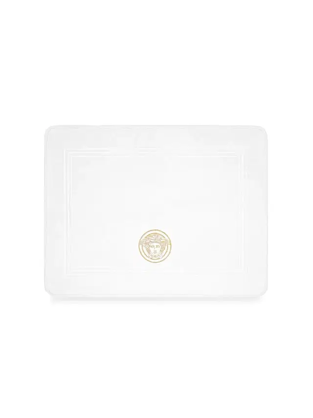 Versace Medusa Gala Bath Mat - White Gold