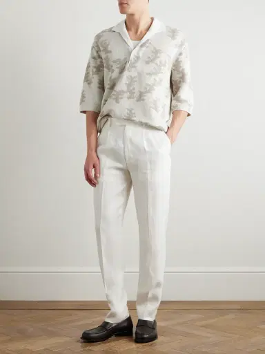 Zegna Straight-Leg Pleated Linen-Twill Trousers - Men | Thumbnail 2 Zegna Straight-Leg Pleated Linen-Twill Trousers - Men | Thumbnail 2