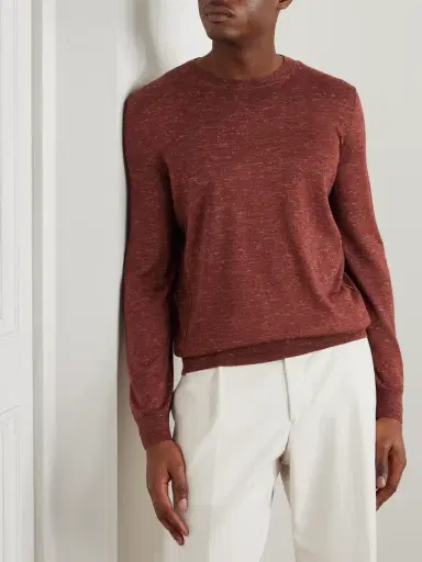 Zegna Mulberry Silk, Cashmere and Linen-Blend Sweater - Men | Thumbnail 3 Zegna Mulberry Silk, Cashmere and Linen-Blend Sweater - Men | Thumbnail 3