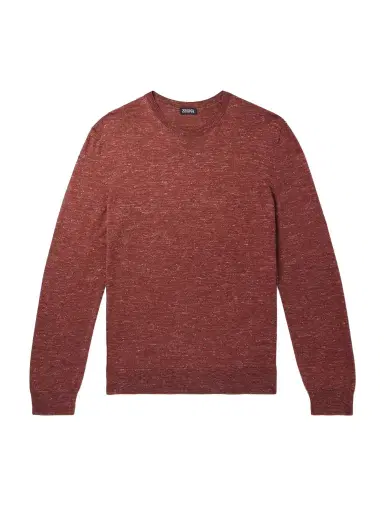 Zegna Mulberry Silk, Cashmere and Linen-Blend Sweater - Men | Thumbnail 1 Zegna Mulberry Silk, Cashmere and Linen-Blend Sweater - Men | Thumbnail 1