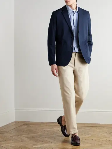 Oliver Spencer Theobald Slim-Fit Unstructured Cotton Suit Jacket - Men | Thumbnail 2