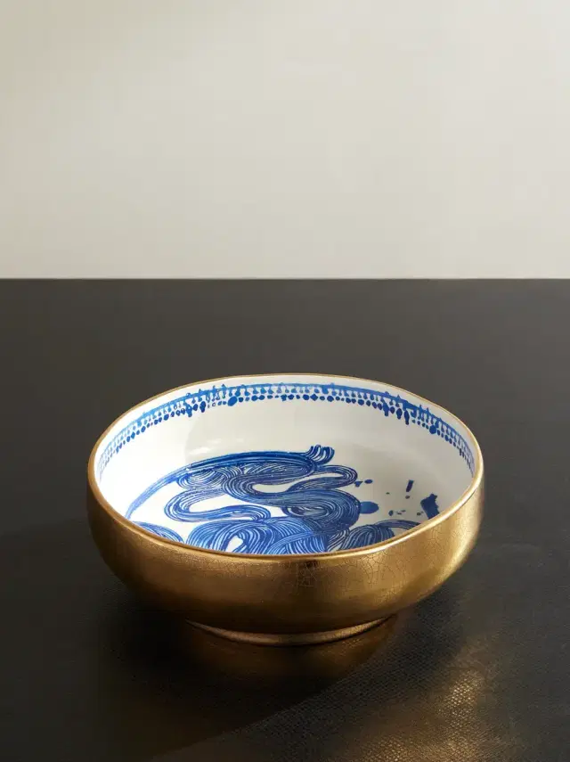 L'Objet Ruan Hoffmann Gold-Plated Painted Earthenware Bowl - Men