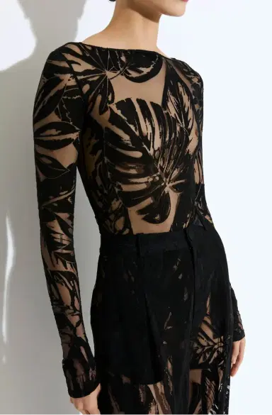 LAPOINTE Burnout Jersey Boatneck Bodysuit | Thumbnail 3