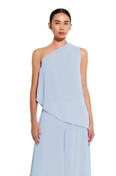 Lapointe Lightweight Georgette One Shoulder Top | Thumbnail 1 Lapointe Lightweight Georgette One Shoulder Top | Thumbnail 1
