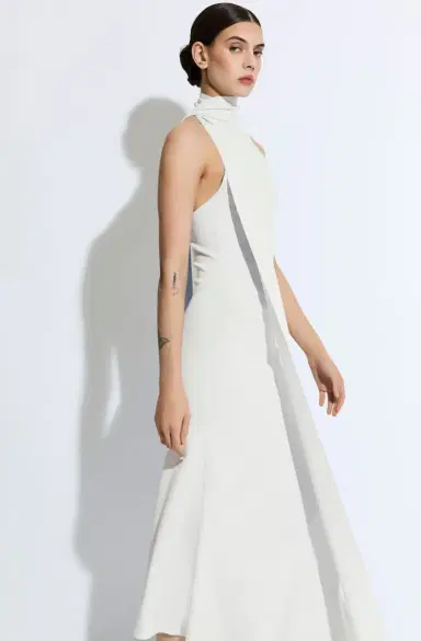 Lapointe Matte Viscose Halterneck Dress | Thumbnail 2