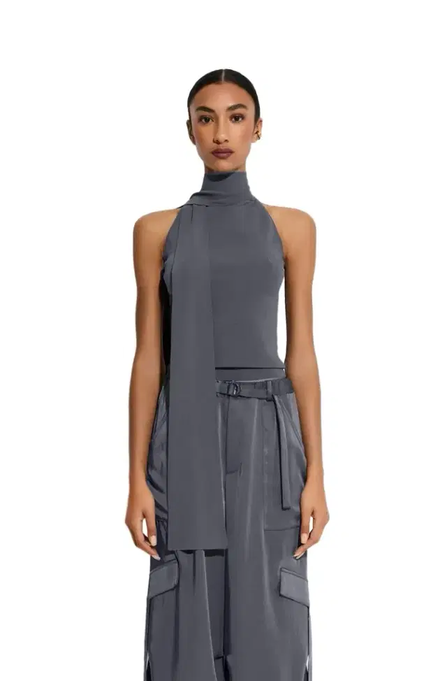 LAPOINTE Matte Viscose Halterneck Top