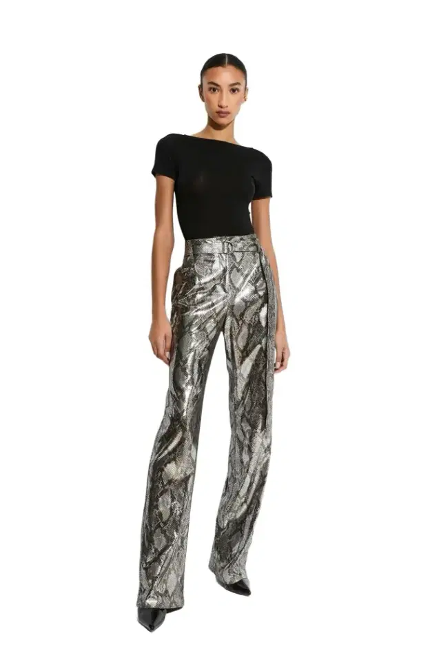 LAPOINTE Metal Snake Belted Pant