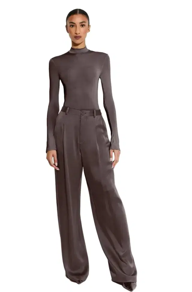 LAPOINTE Satin Relaxed Pleated Pant