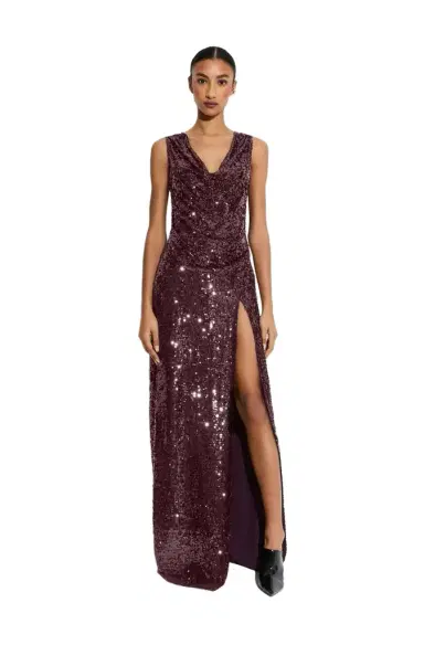 LAPOINTE Sequin High Waist Slit Maxi Skirt | Thumbnail 1 LAPOINTE Sequin High Waist Slit Maxi Skirt | Thumbnail 1