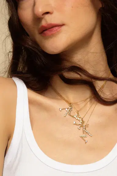 MONICA RICH KOSANN Diamond Initial Necklace - M | Thumbnail 3 MONICA RICH KOSANN Diamond Initial Necklace - M | Thumbnail 3