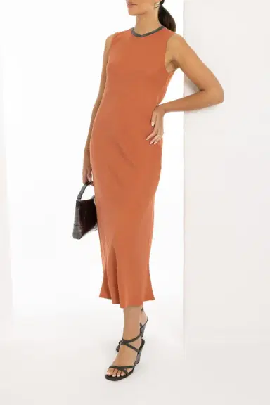 Brunello Cucinelli Fluid Midi Dress | Thumbnail 2