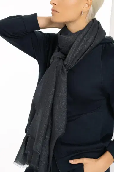 Brunello Cucinelli Lurex Scarf - Abisso | Thumbnail 2