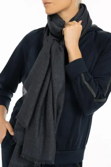 Brunello Cucinelli Lurex Scarf - Abisso | Thumbnail 3