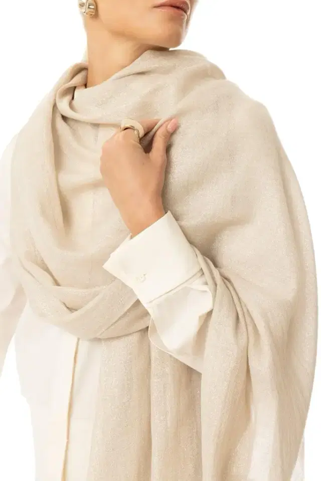 Lurex Scarf - Rustic Beige