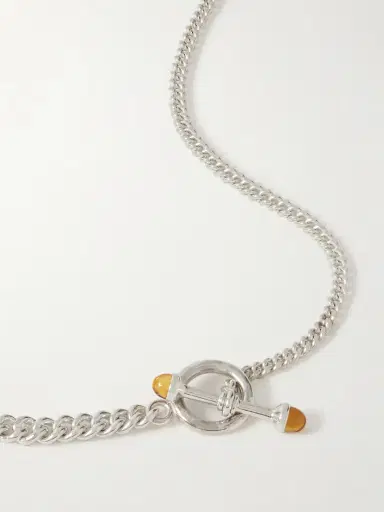 Loren Stewart Scout Barbell Sterling Silver Citrine Necklace | Thumbnail 4