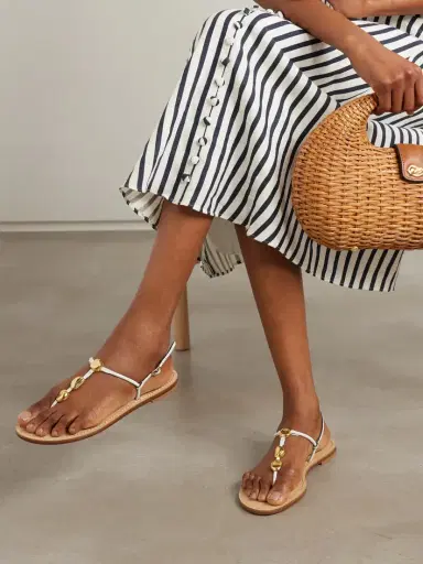 AMANU The Nairobi Embellished Leather Sandals | Thumbnail 2 AMANU The Nairobi Embellished Leather Sandals | Thumbnail 2
