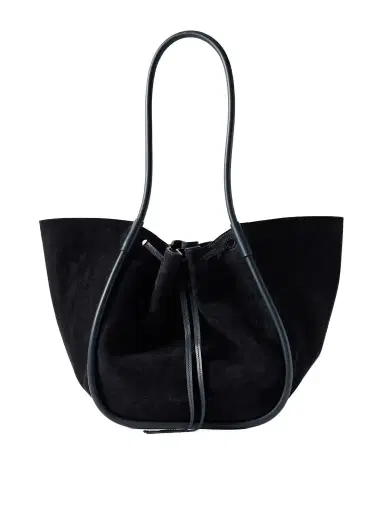 Proenza Schouler Large Leather-trimmed Ruched Suede Tote | Thumbnail 1