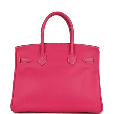 HERMÈS Pre-owned Hermes Birkin 30 Rose Tyrien Candy Epsom Palladium Hardware | Thumbnail 5 HERMÈS Pre-owned Hermes Birkin 30 Rose Tyrien Candy Epsom Palladium Hardware | Thumbnail 5