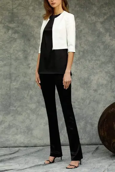 SUSAN BENDER Stretch Leather Cardigan Jacket | Thumbnail 2 SUSAN BENDER Stretch Leather Cardigan Jacket | Thumbnail 2