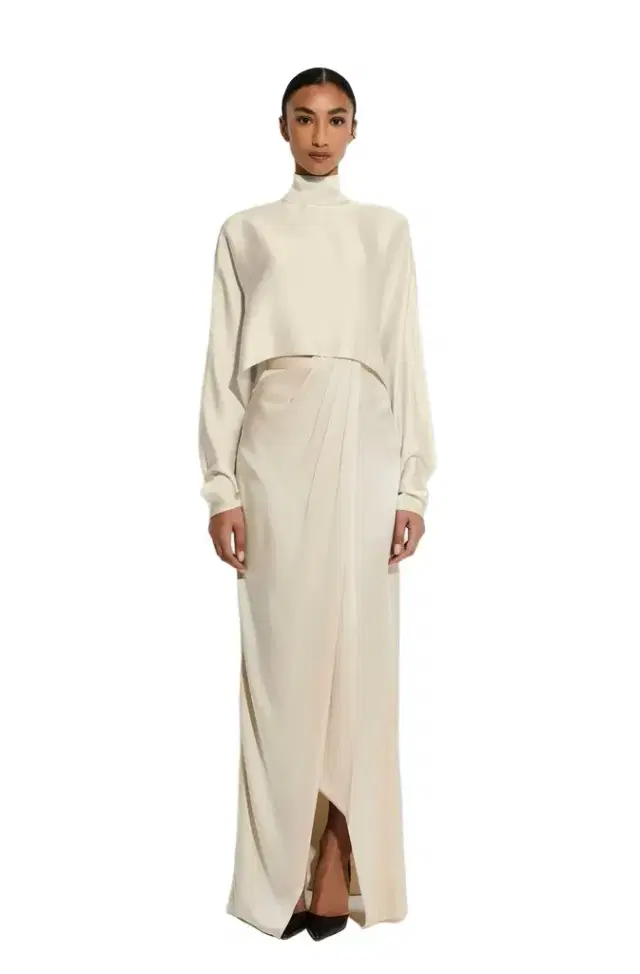 Satin Wrap Maxi Skirt