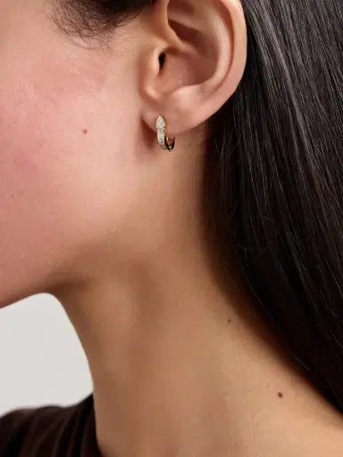 Anita Ko Saturn 18-karat Gold Diamond Hoop Earrings | Thumbnail 2 Anita Ko Saturn 18-karat Gold Diamond Hoop Earrings | Thumbnail 2
