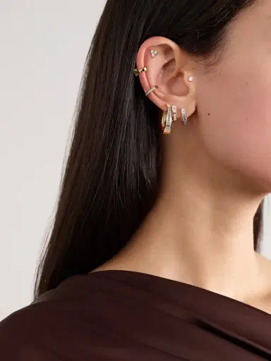 Anita Ko Saturn 18-karat Gold Diamond Hoop Earrings | Thumbnail 4 Anita Ko Saturn 18-karat Gold Diamond Hoop Earrings | Thumbnail 4