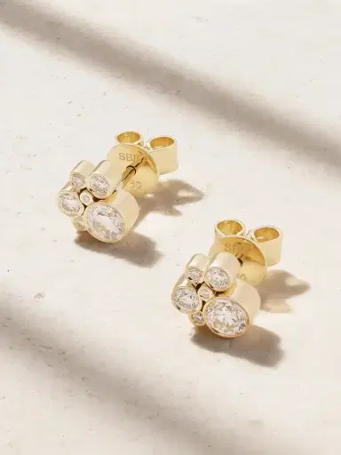 Sophie Bille Brahe Bisou 18-karat Recycled Gold Diamond Earrings | Thumbnail 1 Sophie Bille Brahe Bisou 18-karat Recycled Gold Diamond Earrings | Thumbnail 1
